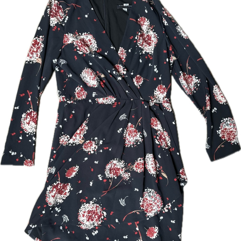 Slate & Willow floral print long sleeve dress. Back zipper closure.